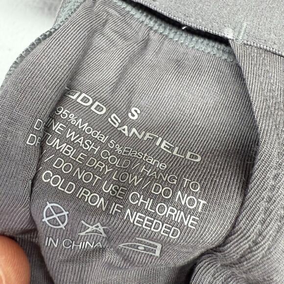 Todd Sanfield Thong Men's Small Gray Charcoal Micro Modal Underwear Solid NEW - Picture 5 of 6